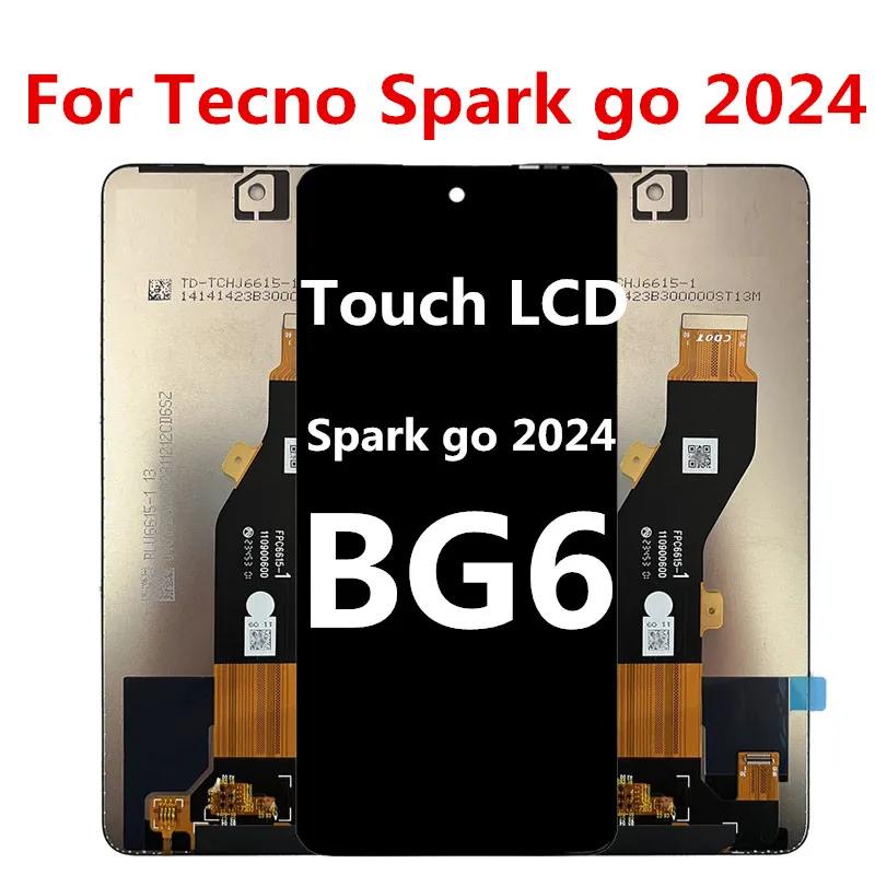 Tecno Spark go 2024 LCD BG6 ÷ ġ ũ Ÿ  ü, LCD  ǰ, 6.6 ġ